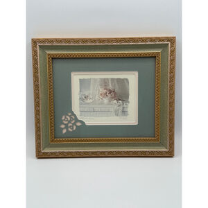 Vintage Judy Mandolf “Afternoon Affair” Framed Floral Still Life Art